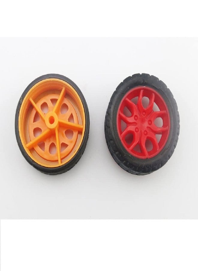 Alextend 10pcs Toys Car Wheels 30mm Rubber Tire for DIY Model Toy Accessories (Orange) - Image 5