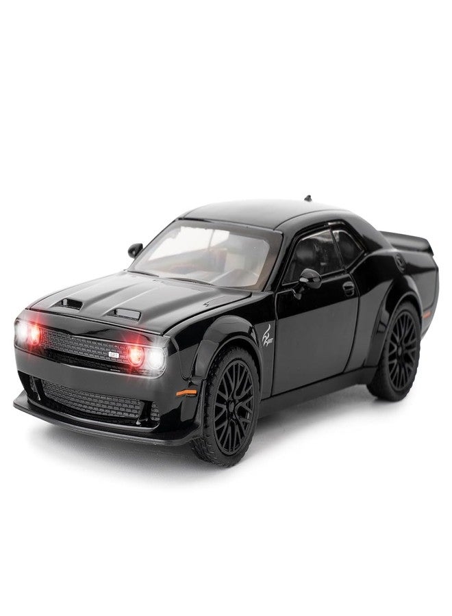 FEXXA Hellcat 1:32 Scale Dodge Challenger Die-Cast Metal Toy Model Car for Kids - Pull Back Mechanism, Birthday Gift for 3+ Year Old Boys (Black) - Image 1