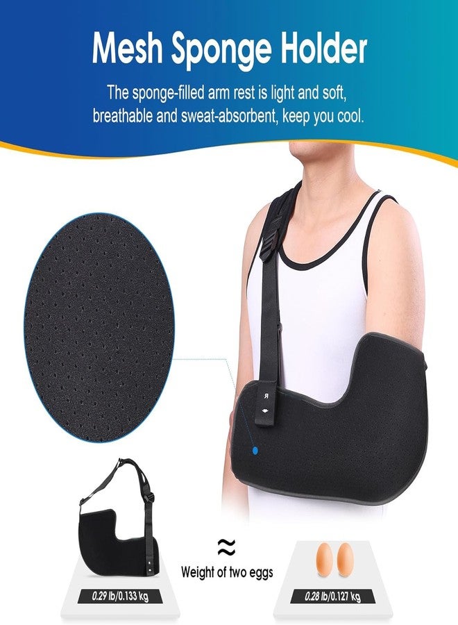 HKJD Arm Sling Shoulder sling Immobilizer for Shoulder Injury - Rotator Cuff Support Brace - Comfortable Medical Sling for Men and Women for Broken, Dislocated, Fracture, Strain Left and Right Arm - Image 3