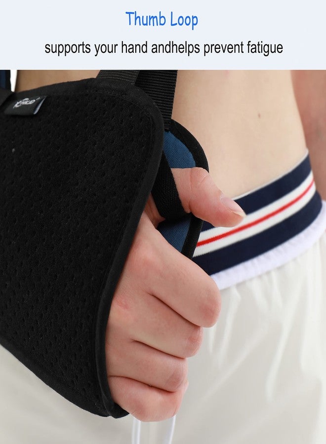HKJD Arm Sling Shoulder sling Immobilizer for Shoulder Injury - Rotator Cuff Support Brace - Comfortable Medical Sling for Men and Women for Broken, Dislocated, Fracture, Strain Left and Right Arm - Image 5