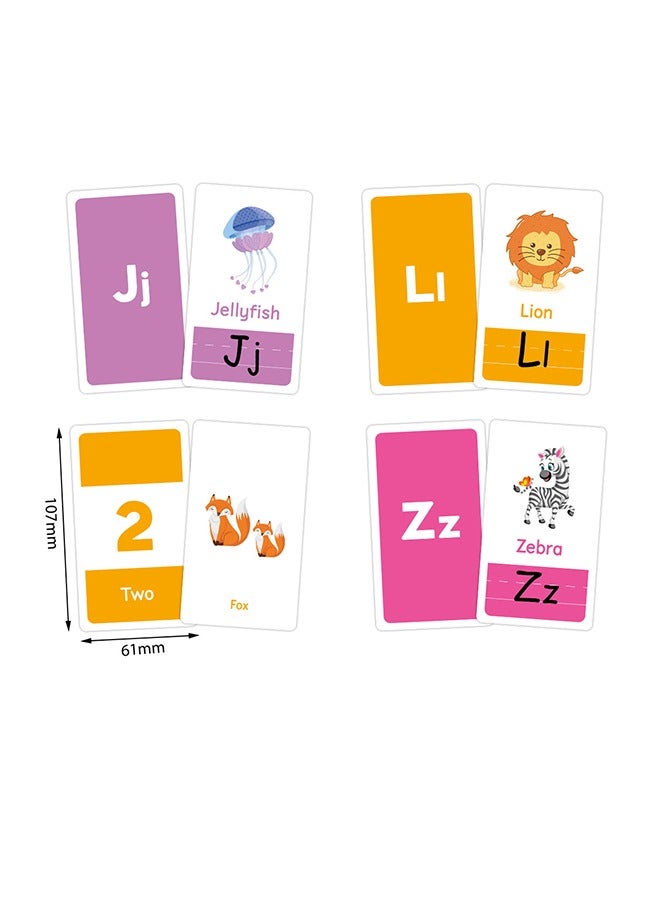 58 Alphabet Flash Cards For Toddlers Ages 2-4 - Learn Colors Numbers Shapes ABC Letters - Toddler Kids Learning Educational Toys Preschoolers Flashcards - Image 2