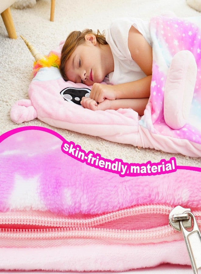 Micling Kid Sleeping Bag - Larger Plush Unicorn Slumber Bag for Boys Girls Daycare Preschool Kindergarten Birthday Gift Travel Sleepover Ages 3-12 Years - Image 2
