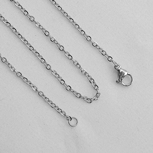 Andblue 30 Pack Necklace Chains 2mm Stainless Steel Link Cable Chain Necklace Bulk for DIY Jewelry Making Supplies (20 Inches) - Image 3