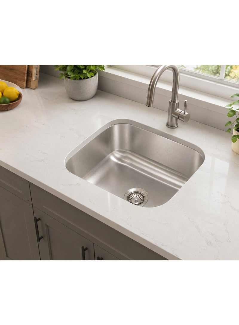 Premium Stainless Steel Kitchen Sink 53×43 cm – 1mm Thickness – Rust Resistant – Deep Practical Design - Image 1