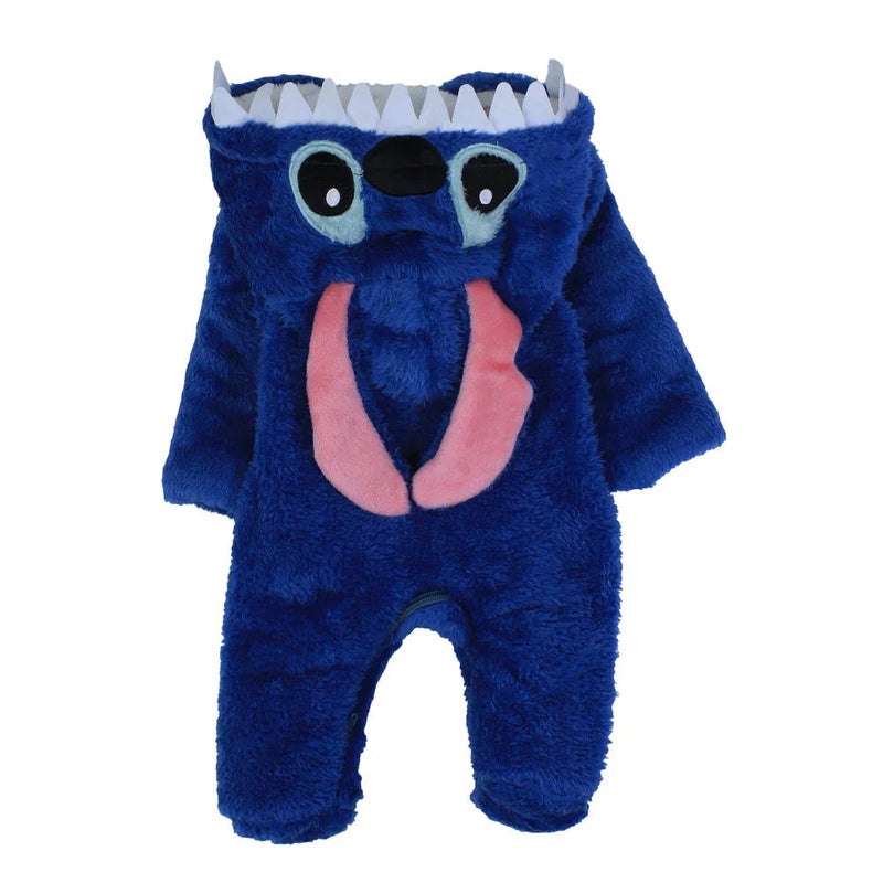 Bebic Kids wear Unisex Baby Hooded Baby Bodysuit – Indigo Stitch Design - Image 2
