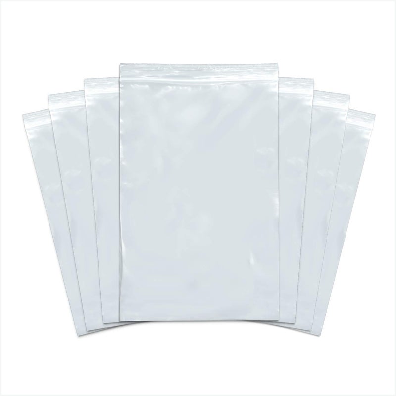 SNL Quality Zipper Lock Reclosable Clear Disposable Plastic Bags, Heavy Duty | 5" X 8" - 4 MIL - 100 Bags