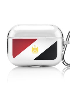 Classic Clear printed Case for Apple AirPods Pro 2nd Generation Thin Transparent Cover [Designed for Apple AirPods Pro 2nd Generation] - Flag of Egypt