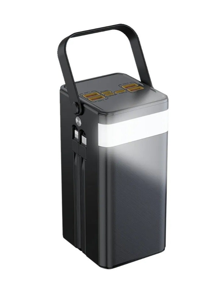 GREEN LION Solar X 60000mAh Power Bank PD 20W / Portable Fast Charger PowerBank 60000 mAh /Flashlight / Built in Solar Panel- Black - Image 4