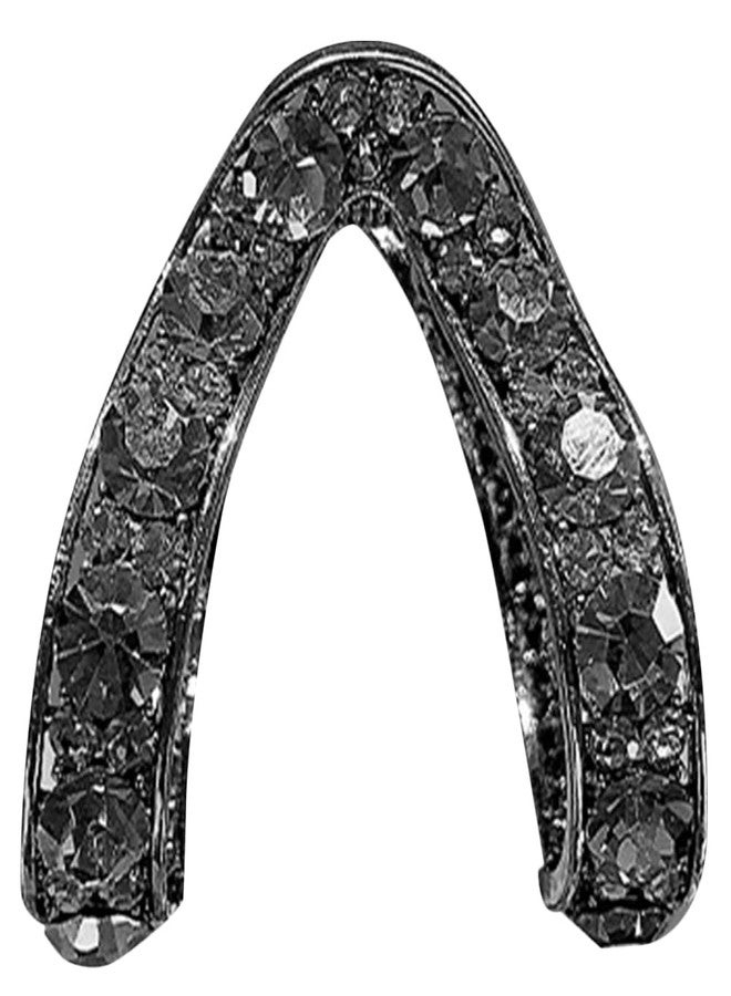 Beaupretty Hair Claw Clips High Ponytail Holder Rhinestone Metal Claw Clips Hair Accessories for Women Black - Image 1