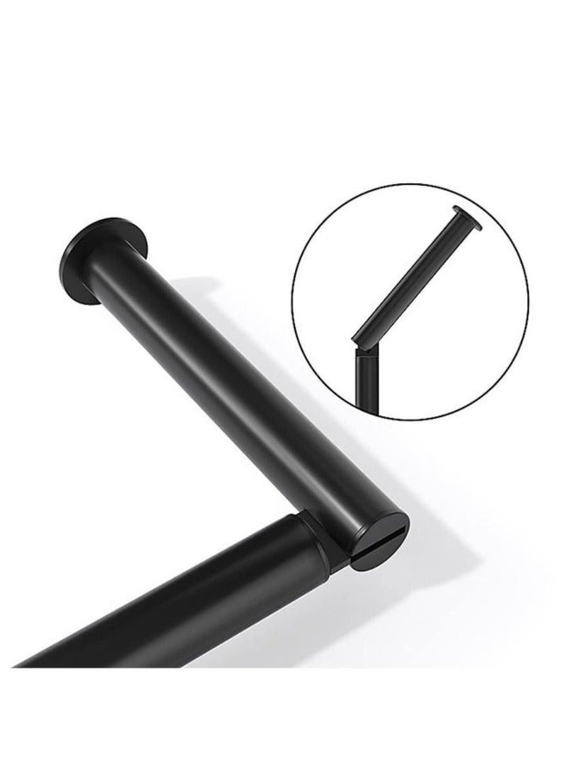 حامل ورق التواليت القائم بذاته: حامل لفافة مناديل المرحاض، حامل ورق التواليت من الفولاذ المقاوم للصدأ، تخزين ورق التواليت المقاوم للصدأ، تخزين موزع مناديل المرحاض على الأرض(أسود) - Image 5