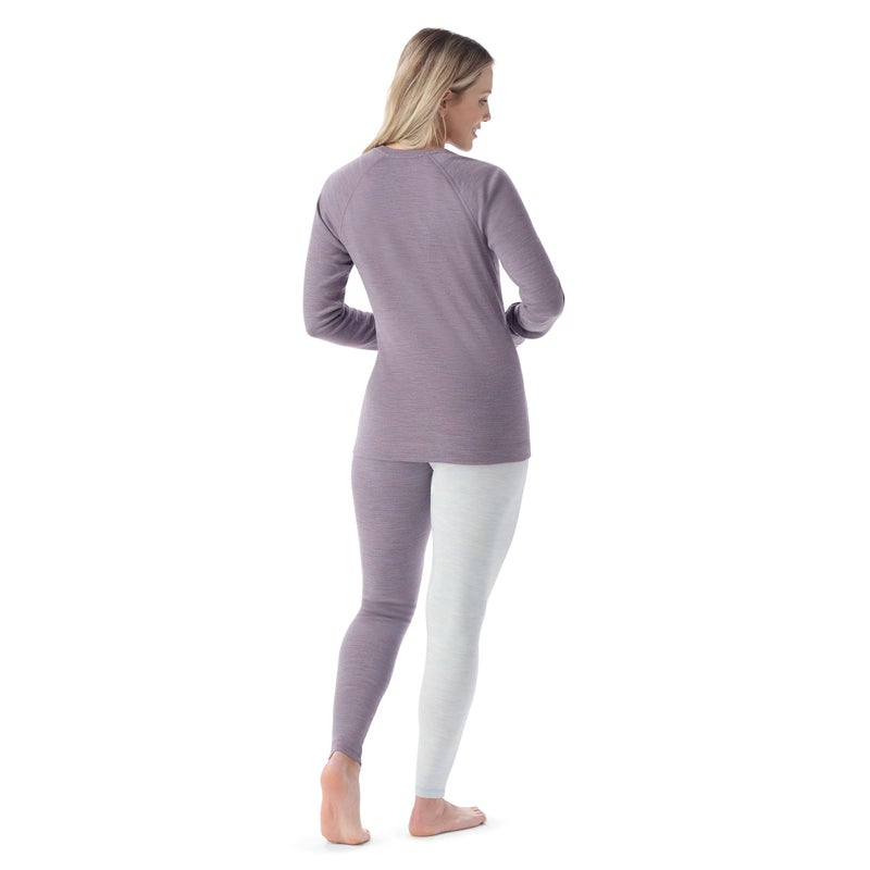 SmartWool Womens Classic Thermal Merino Base Layer Crew Chalk Violet Heather Small - Image 2
