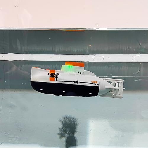 Tipmant RC Submarine Toy Remote Control Boat Underwater Diving Waterproof for Fish Water Tank Kids Birthday Gift (White) - Image 3