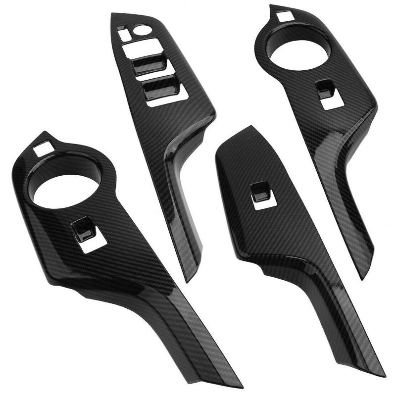 For Toyota C-hr Chr 2016-2021 Window Switch Panel Cover Carbon Fiber - Image 4