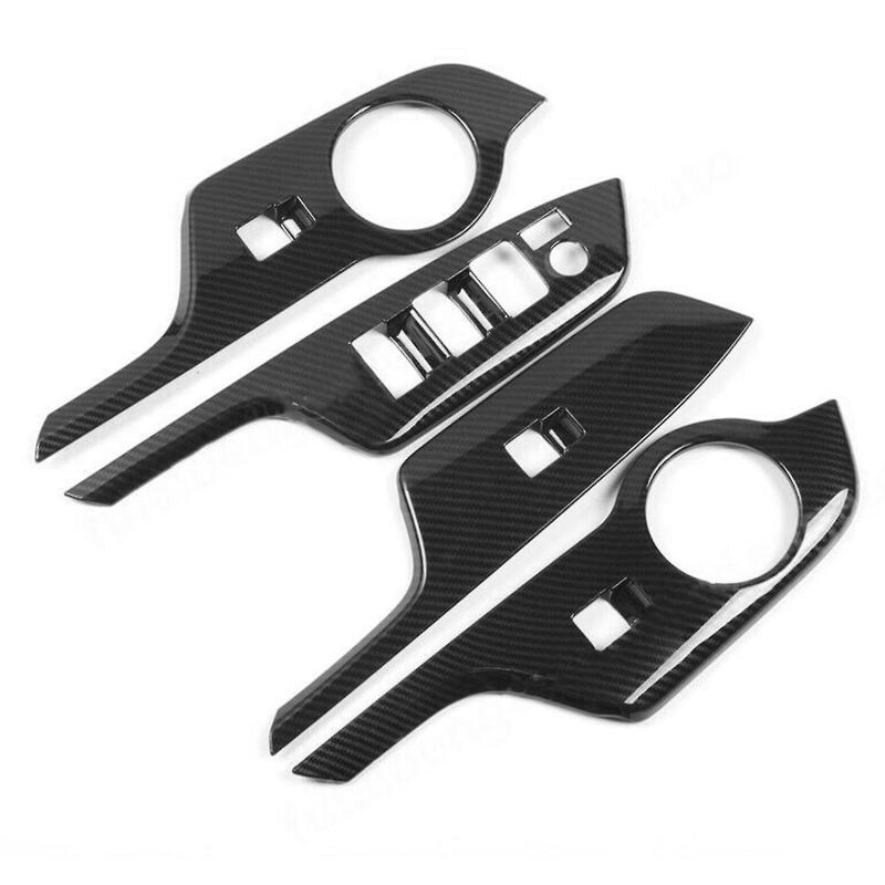 For Toyota C-hr Chr 2016-2021 Window Switch Panel Cover Carbon Fiber - Image 1