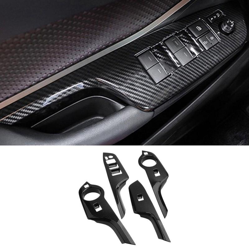For Toyota C-hr Chr 2016-2021 Window Switch Panel Cover Carbon Fiber - Image 2