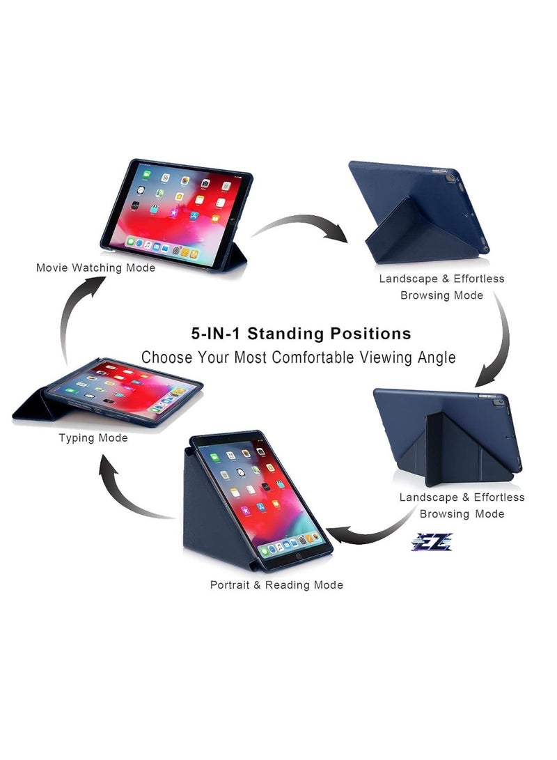 ELTRAZONE iPad 10.2 Inch Case, Compatible with iPad 9th Generation 2021, iPad 8th Generation 2020 & iPad 7th Generation 2019, 5-in-1 Multiple Viewing Angles, Auto Wake/Sleep, Soft Back Cover, Sky Blue - Image 2