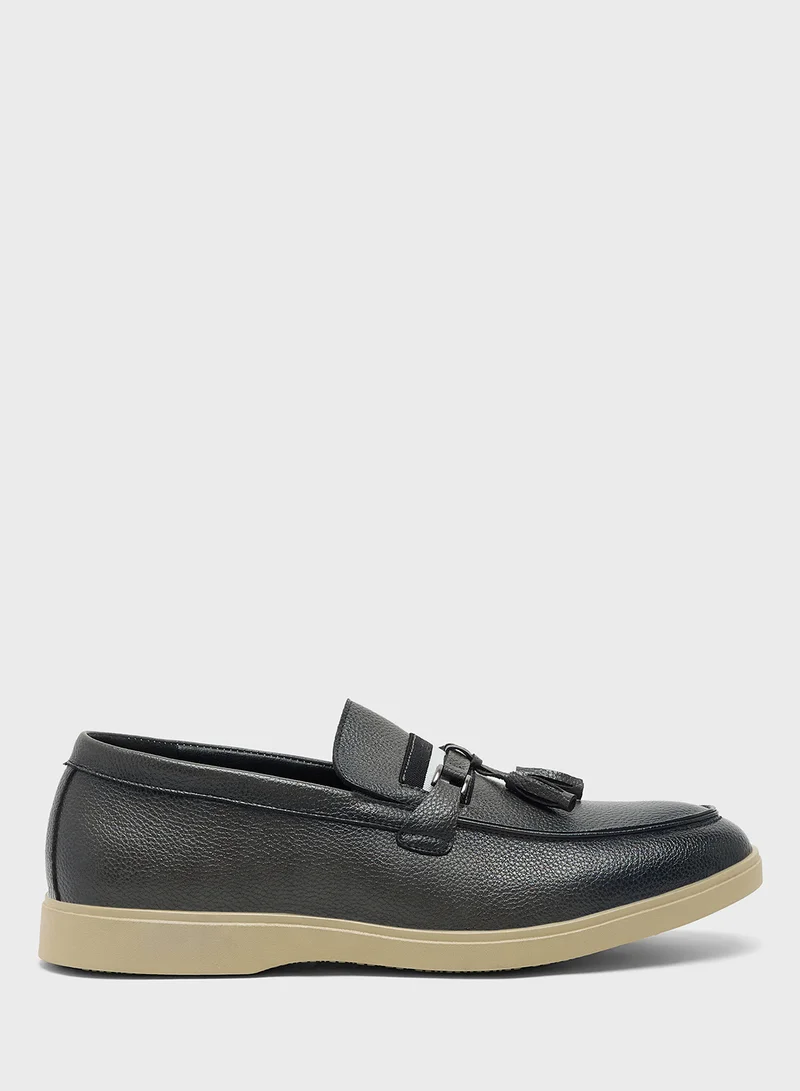 Robert Wood Tassel Detail Smart Casual Slip Ons