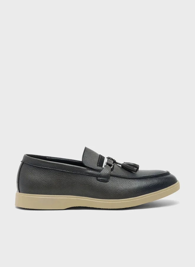 Robert Wood Tassel Detail Smart Casual Slip Ons