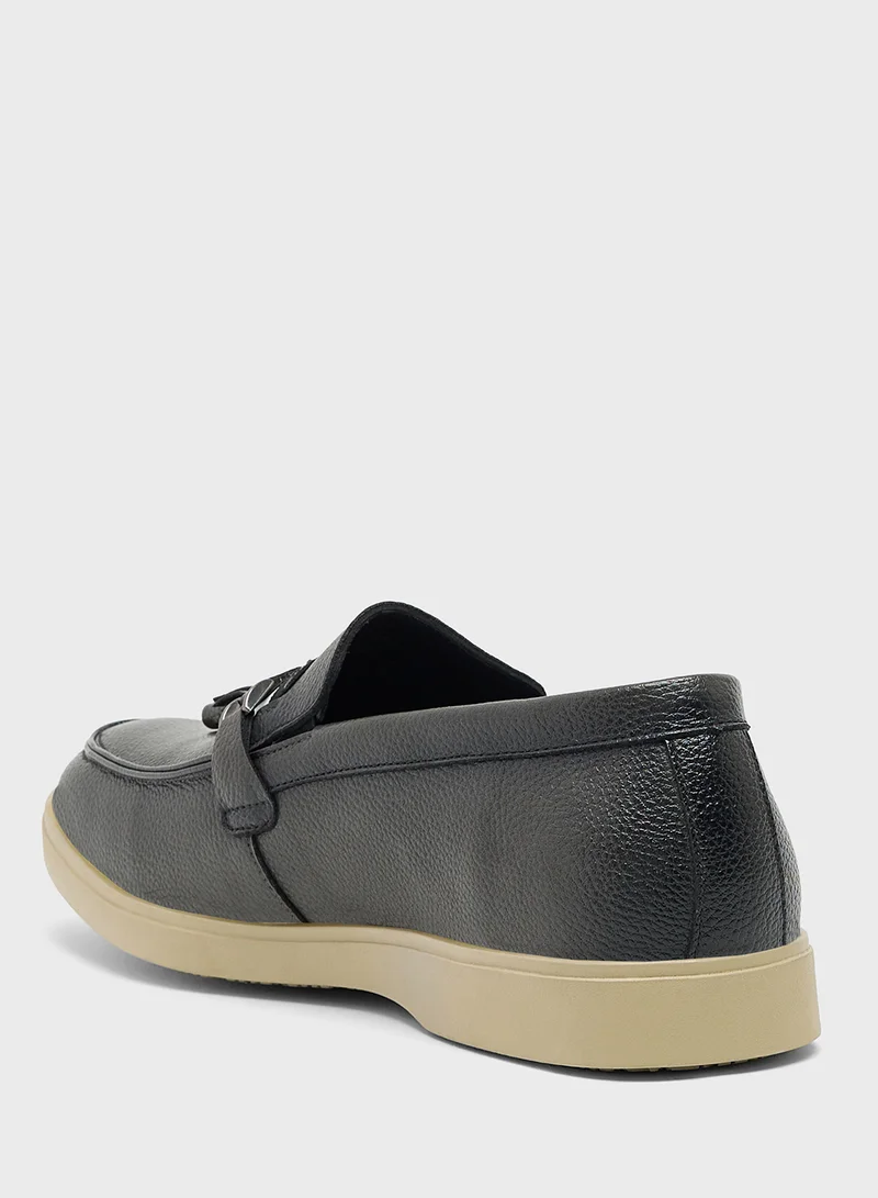 Robert Wood Tassel Detail Smart Casual Slip Ons