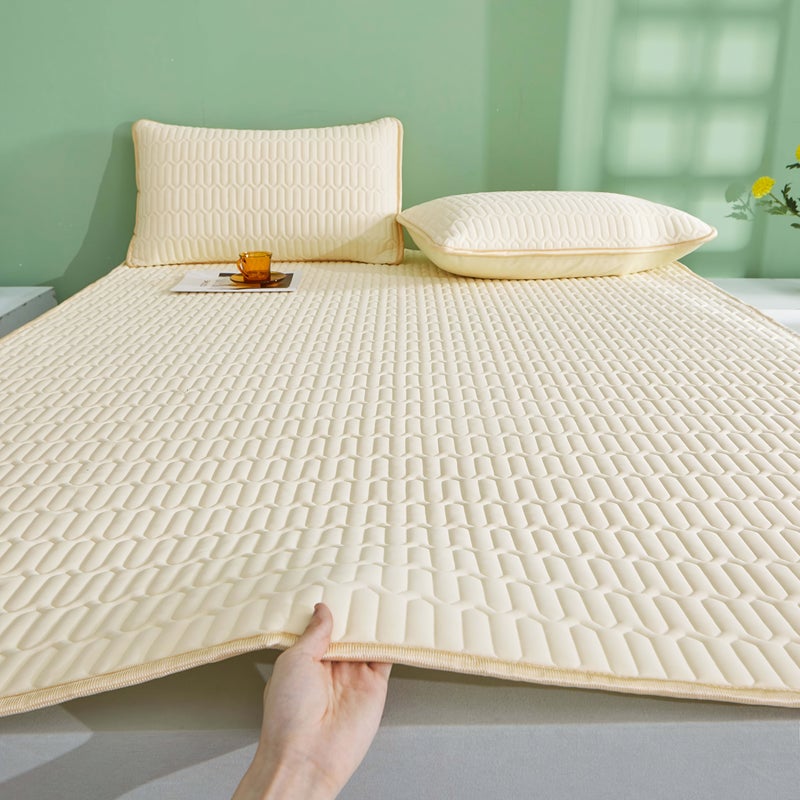 Cool Breathable Athens Blue Mattress Cooling Mat 78.74x86.61 Inches Machine Washable - Image 5