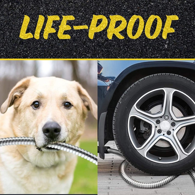 BIONIC STEEL Pro 25 FT Garden Hose with Nozzle, 304 Stainless Steel Metal Water Hose 25Ft, Flexible Hose, Kink Free, Lightweight and Durable, Crush Resistant Fitting, Easy to Coil, 500 PSI 2025 Model - Image 5