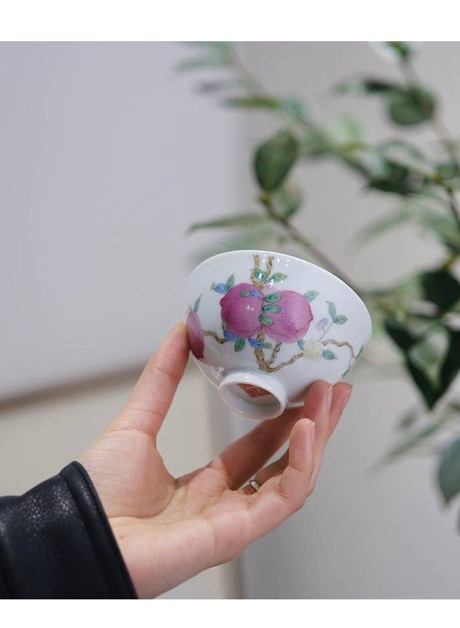 five peach  chicken heart coffee and tea cup  - Image 1