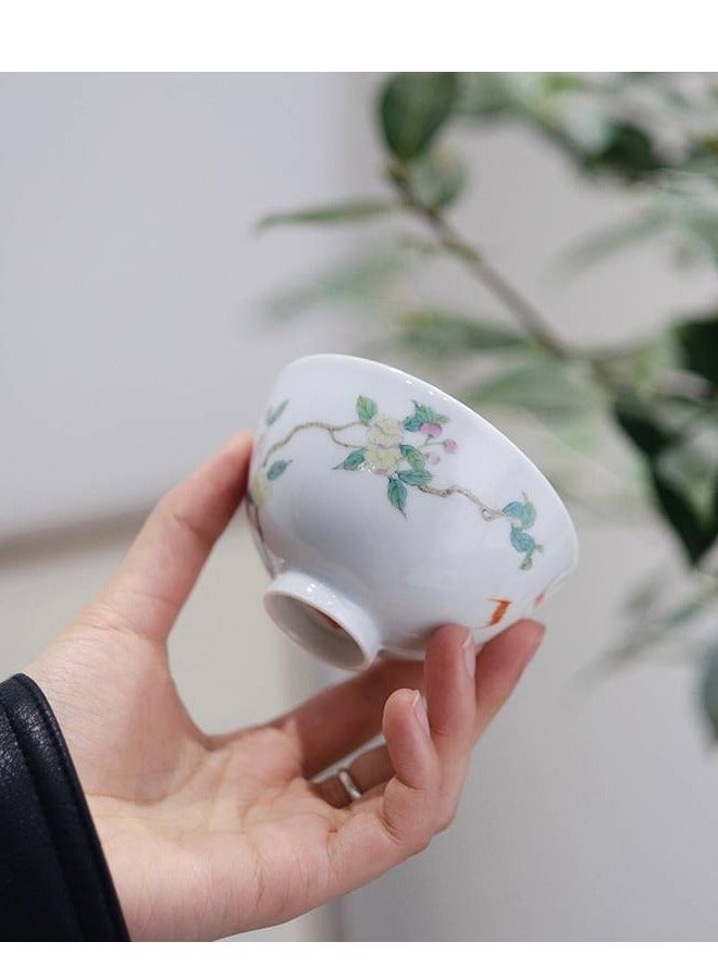 five peach  chicken heart coffee and tea cup  - Image 2