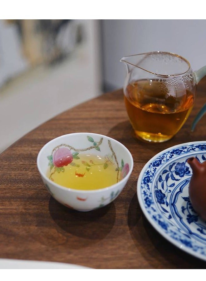 five peach  chicken heart coffee and tea cup  - Image 4