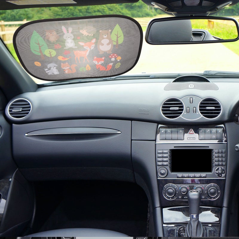 🚗 واقيات نوافذ السيارة واقية من أشعة الشمس مانعة للأشعة فوق البنفسجية سهلة التركيب متينة ٢ قطعة - Image 5