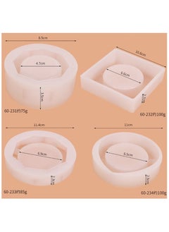 Graffiti Resin Silicone Large Ashtray Square Coaster Casting Mold 4 Pieces for Resin Artworks  - Image 2