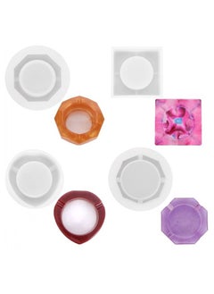 Graffiti Resin Silicone Large Ashtray Square Coaster Casting Mold 4 Pieces for Resin Artworks  - Image 1
