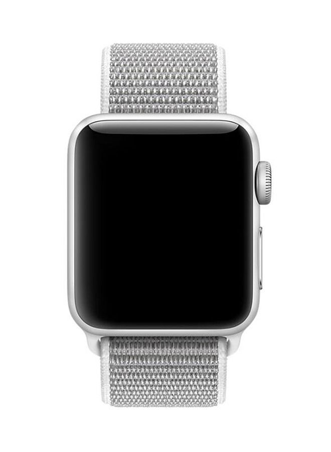 حزام بديل لساعة Apple Watch Series 5/6/7 42/44/45 ملم صدف - Image 2