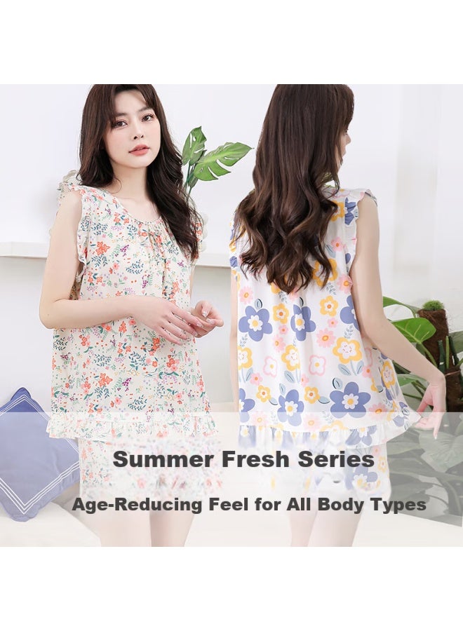 LANG SHA Langsha 25th Anniversary Spring/summer New Silk Pajamas Set Thin Cool Antibacterial Dust Mite Loose Plus Size Comfortable Breathable Pajamas - Image 2