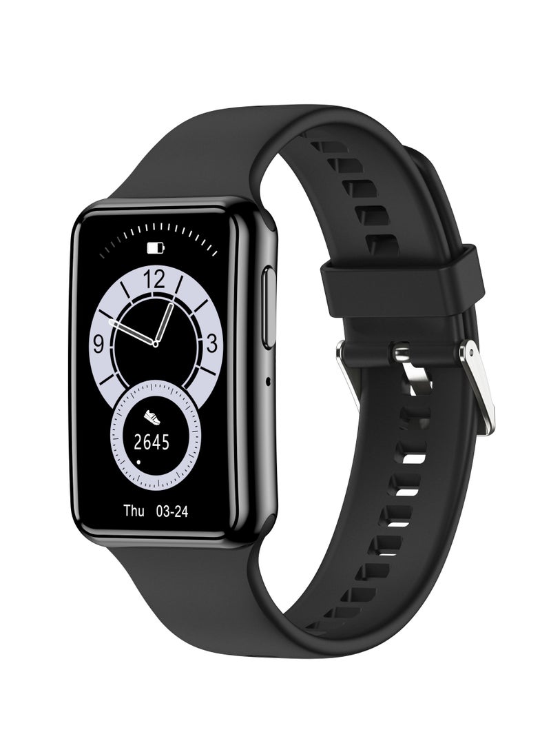 AROAQ C6 Plus Smart Watch, IP67 Waterproof Bluetooth Smart Sports Watch, 1.47" Large Color Display Health Monitoring Fitness Watch, Stainless Steel Case Smart Wrist Watch With Heart Rate Monitor, (Black) - Image 1