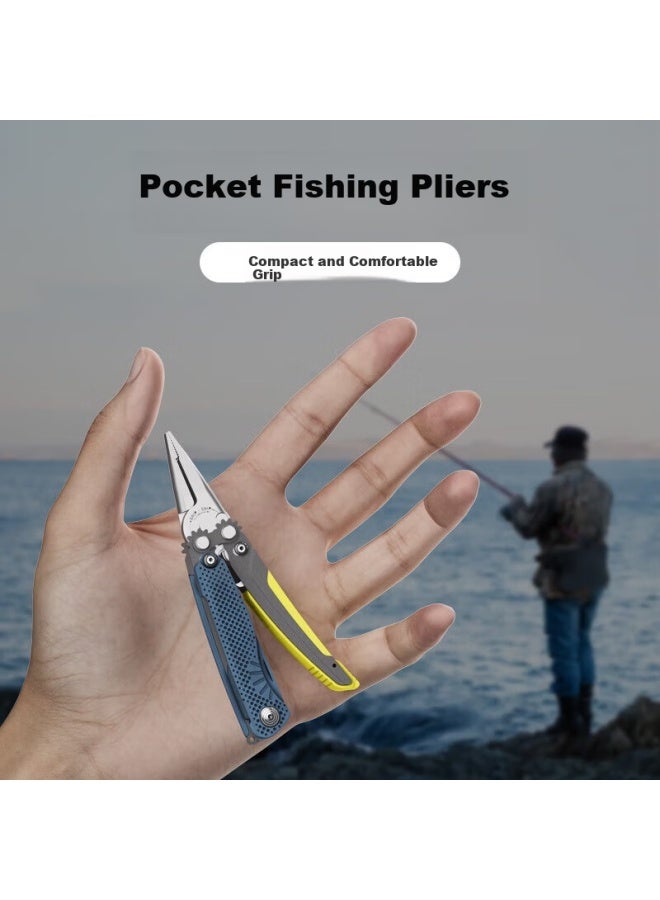 Sog American Multifunctional Pliers, Outdoor Multi-purpose Tool, Edc Camping Fishing Pliers, Needle-nose Pliers, Outdoor Knife, Blue - Image 2