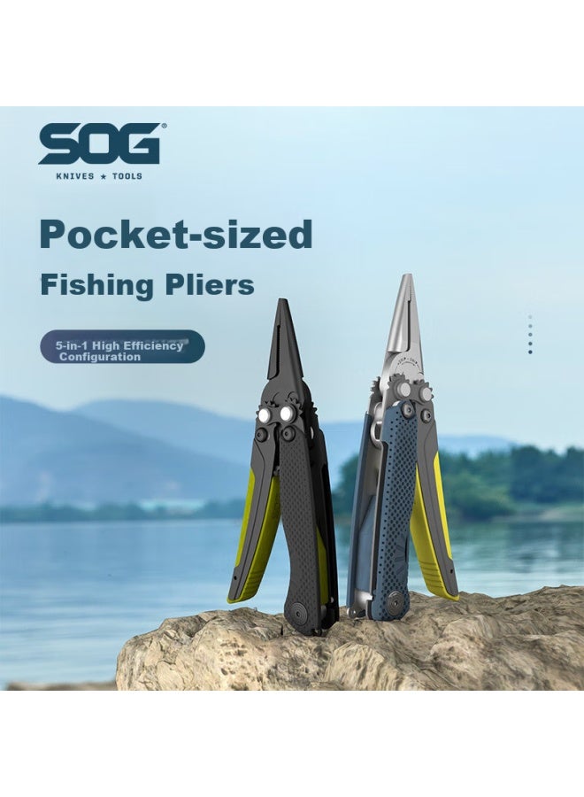 Sog American Multifunctional Pliers, Outdoor Multi-purpose Tool, Edc Camping Fishing Pliers, Needle-nose Pliers, Outdoor Knife, Blue - Image 1