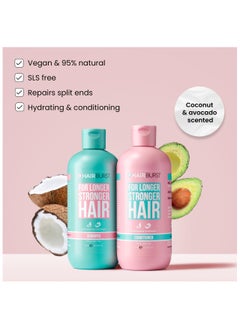 HAIR BURST Shampoo and Conditioner Set — SLS Free Hair Growth and Thickening Treatment for Women - Coconut and Avocado Scented - Suitable for All Types, Promotes Strong and Healthy Hair  - Image 3