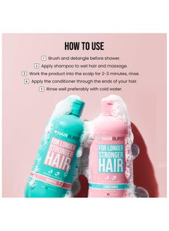 HAIR BURST Shampoo and Conditioner Set — SLS Free Hair Growth and Thickening Treatment for Women - Coconut and Avocado Scented - Suitable for All Types, Promotes Strong and Healthy Hair  - Image 5