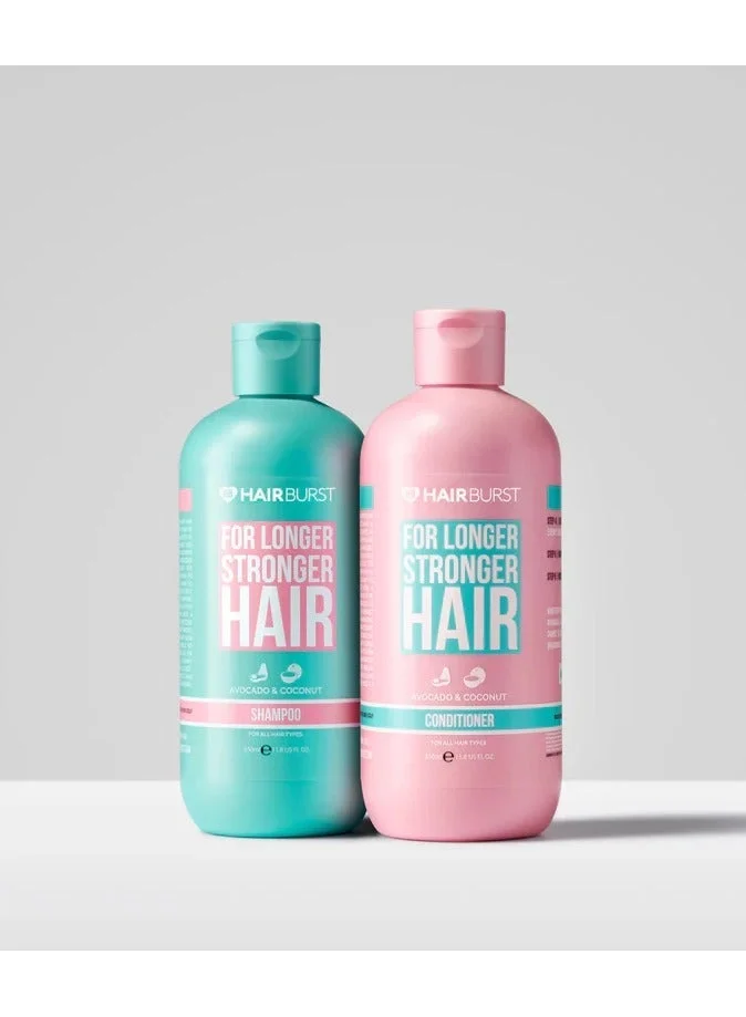 HAIR BURST Shampoo and Conditioner Set - SLS Free Hair Growth and Thickening Treatment for Women - Coconut and Avocado Scented - Suitable for All Hair Types, Promotes Strong and Healthy Hair