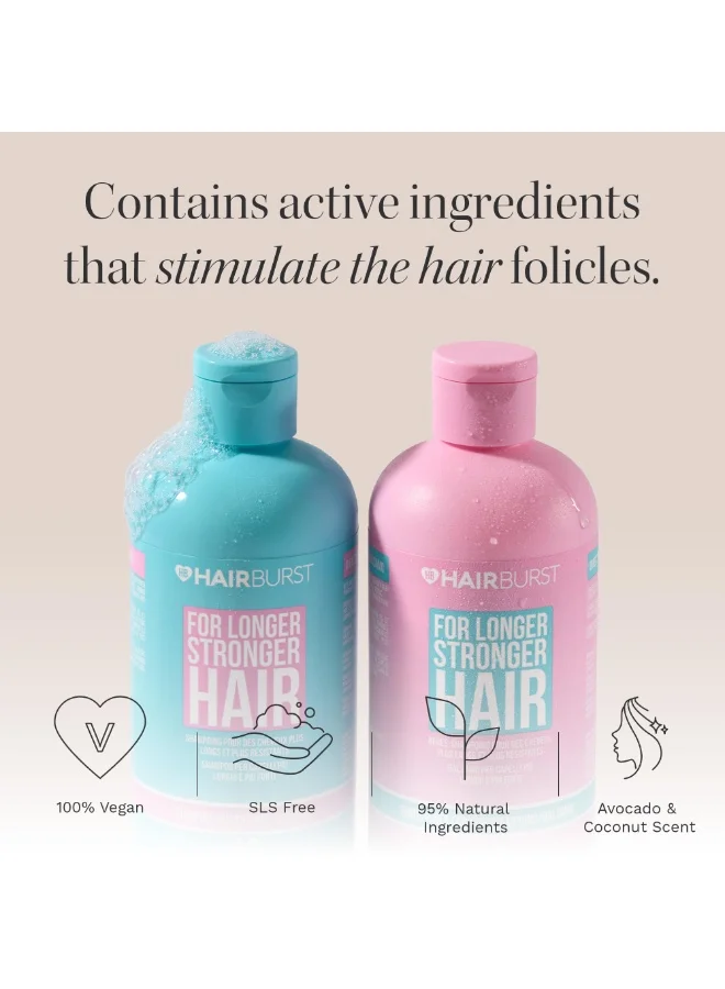 HAIR BURST Shampoo and Conditioner Set - SLS Free Hair Growth and Thickening Treatment for Women - Coconut and Avocado Scented - Suitable for All Hair Types, Promotes Strong and Healthy Hair
