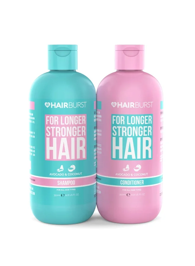 HAIR BURST Shampoo and Conditioner Set - SLS Free Hair Growth and Thickening Treatment for Women - Coconut and Avocado Scented - Suitable for All Hair Types, Promotes Strong and Healthy Hair