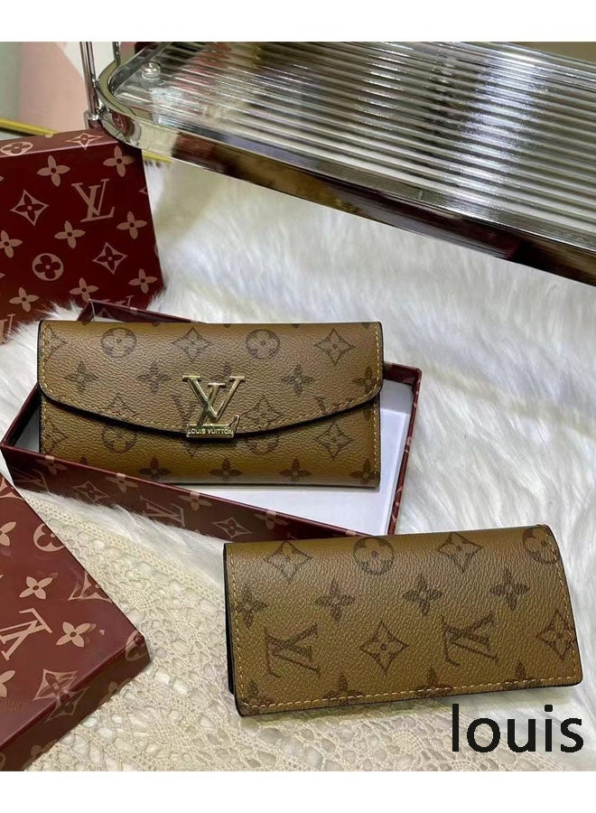 Exquisite high-end wallet, ultra-thin, anti-magnetic, multiple card slots, business card holder, convenient for ID storage, suitable for both men and women