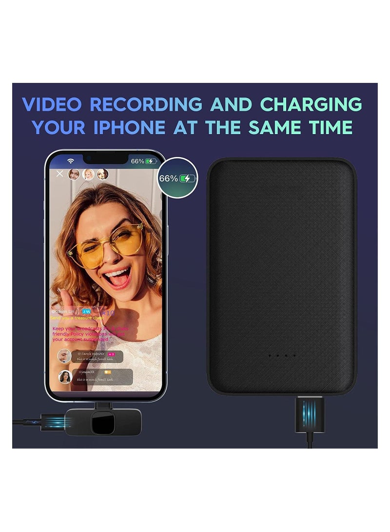 2 in 1 iphone or type-c Wireless Lavalier Microphone For IPhone, Plug Play, Portable Audio Video Recording Mic for Youtube, Live Stream, Vlog, Interview, Laptops PC - Image 3