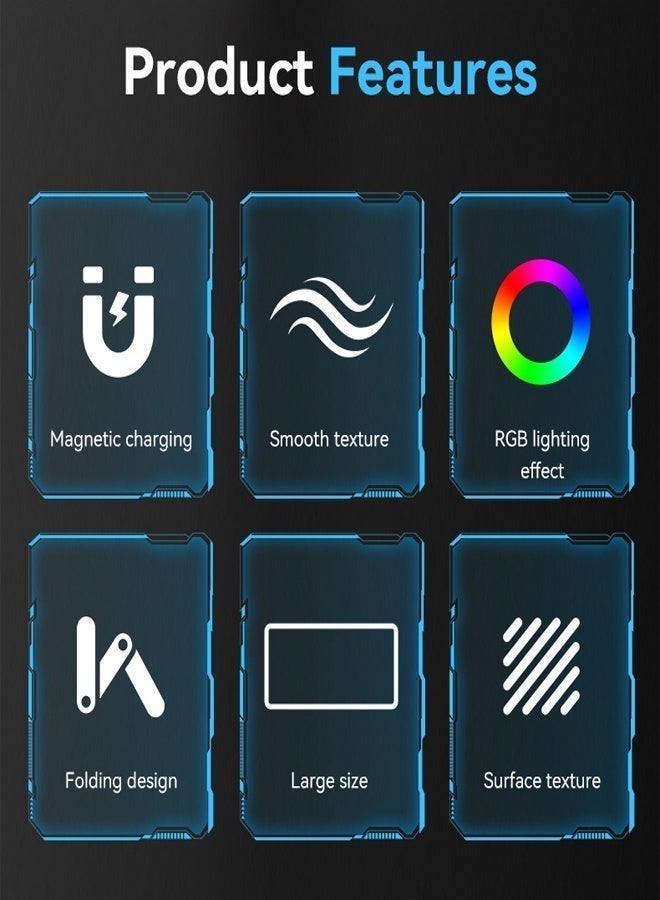 Golden Loop 3-in-1 Wireless Charging Station RGB Mouse Pad - Extra Large Leather Desk Mat with Magnetic Charger for iPhone, Apple Watch, AirPods - Waterproof, Gaming & Office (800x300mm) - Image 3