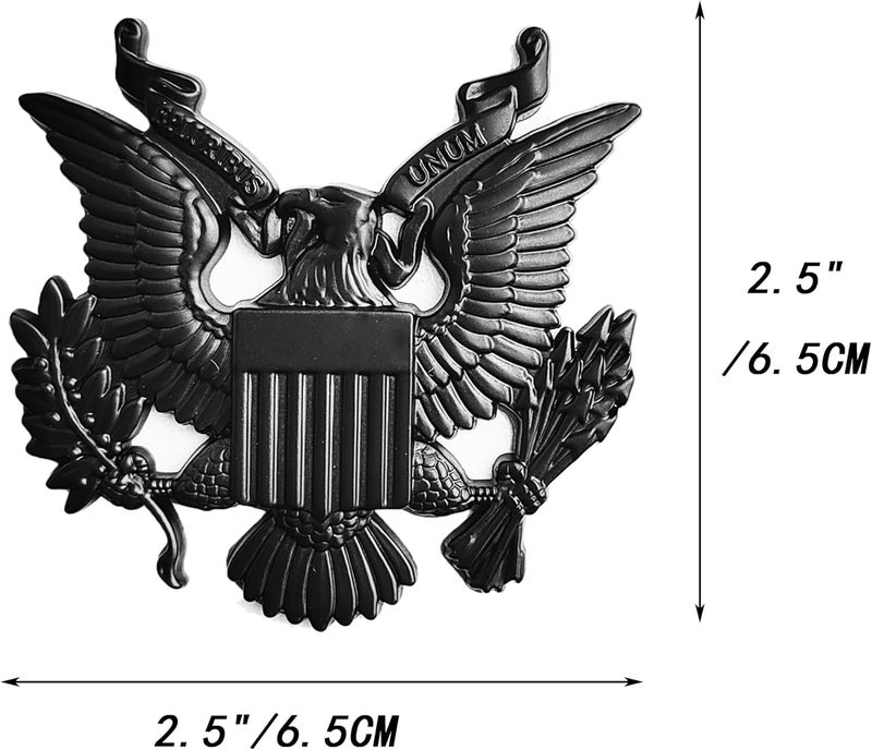 OnlyYou.X US Army Emblem Metal Decal for Universal Pickup and Car - Black - Image 2