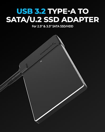 SABRENT USB 32 Type A to SATAU2 SSD Adapter Cable with 12V2A Power Supply ECU2SA - Image 3