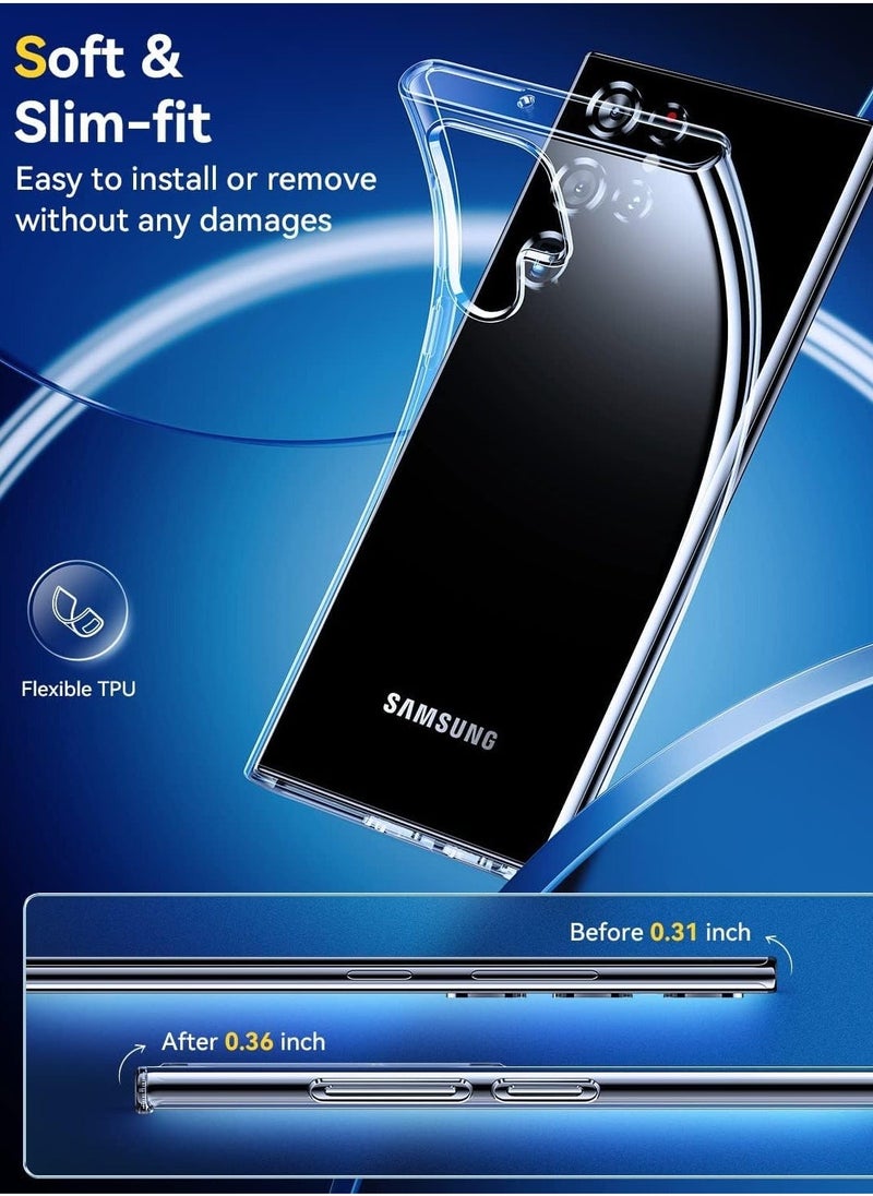 Raxoom Galaxy S22 Ultra Case Bundle - Includes 2 HD Screen Protectors & 2 Camera Lens Protectors, Slim Shockproof Clear Anti-Scratch Cover for Samsung Galaxy S22 Ultra 5G - Image 4