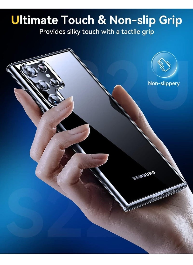 Raxoom Galaxy S22 Ultra Case Bundle - Includes 2 HD Screen Protectors & 2 Camera Lens Protectors, Slim Shockproof Clear Anti-Scratch Cover for Samsung Galaxy S22 Ultra 5G - Image 5