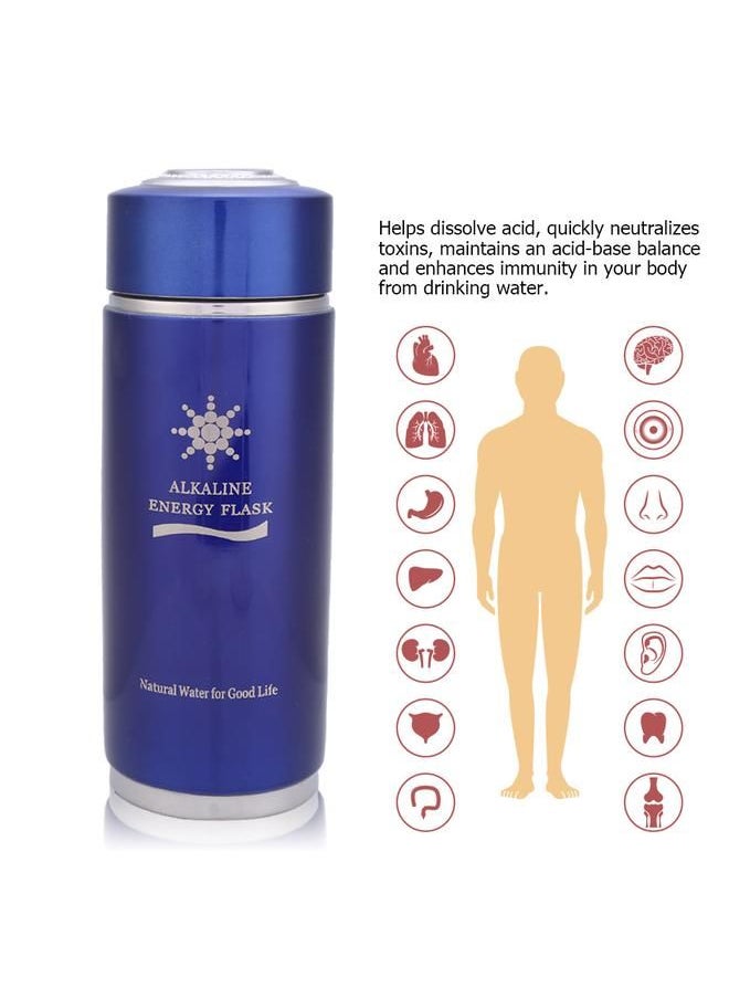 Arabest - Alkaline Water Bottle Nano Balance Bio Energy Lonizer Cup Flask Double Filter Core(Blue) - Image 1