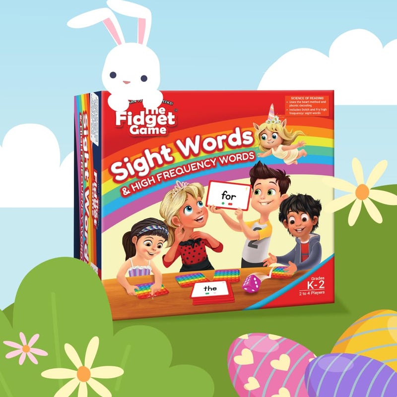THE FIDGET GAME Sight Words Game  Reading Flashcards and Pop Fidget Toys for Kids K to Second Grade  Learning Activities and Games for HighFrequency Dolch Sight Words  Includes Mats and Dice - Image 3